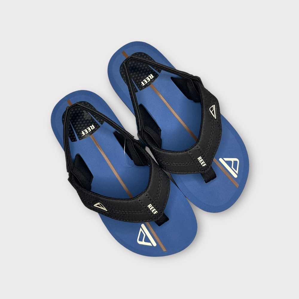 Reef Little Shaper Blue & Black Sandals